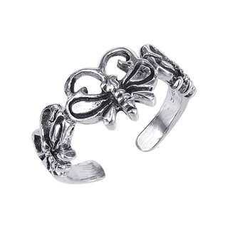 Handmade Triple Butterfly Wrap .925 Silver Toe or Pinky Ring (Thailand)