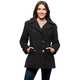 Excelled Women's Double Breasted Pea Coat - Thumbnail 7