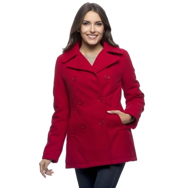 Excelled Women's Double Breasted Pea Coat