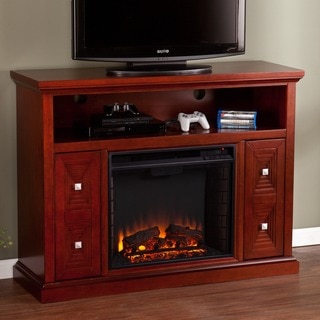 Harper Blvd Baxter Cherry Media Console/ Stand Electric Fireplace