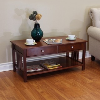 Hollydale Chestnut Mission Style Coffee Table