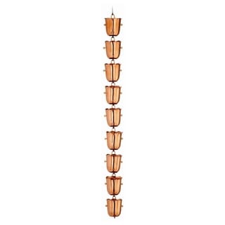 Polished Copper 18-cup Bluebell Rain Chain