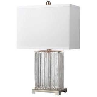 Ribbed Glass 1-light Clear Table Lamp