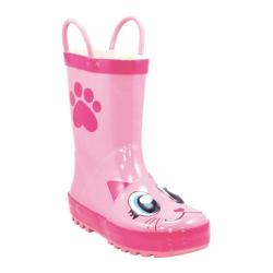 Girls' Western Chief Pink Kitty Rain Boot Pink