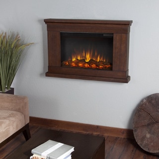 Real Flame 'Jackson' Vintage Black Maple 38.4 in. W x 6.1 in. D x 26.1 in. H Electric Fireplace