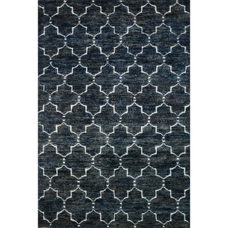 Hand Knotted Phoenix Rug Navy (9.6X13.6)