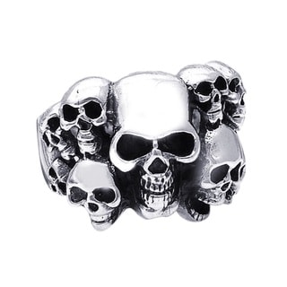 Gothic Bundle Skulls .925 Sterling Silver Ring (Thailand)