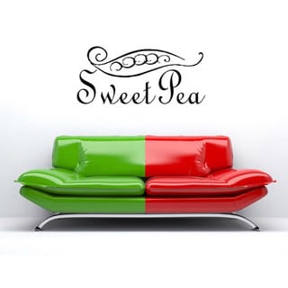 'Sweet Pea' Vinyl Wall Decal