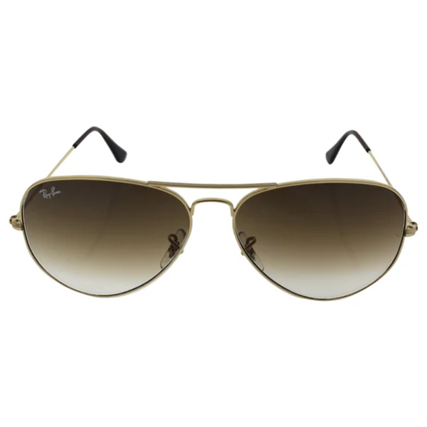 Ray-Ban Aviator 'RB3025' Unisex Gold Frame Light Brown Gradient Lens Sunglasses