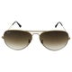 Ray-Ban Aviator 'RB3025' Unisex Gold Frame Light Brown Gradient Lens Sunglasses - Thumbnail 0
