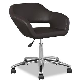 Deep Brown Upholstered Office Chair