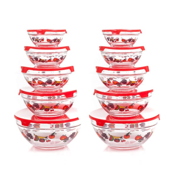 Chef Buddy Clear Glass 20-piece Bowl Set with Lids