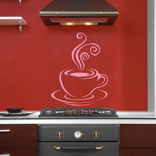 Steaming Cup of Coffee Vinyl Wall Decal