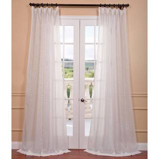 Exclusive Fabrics Signature Off White Double Layer Sheer Curtain Panel
