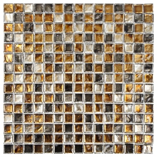 SomerTile 12x12-inch Illuminia Square Radium Glass Mosaic Wall Tile (Case of 10)