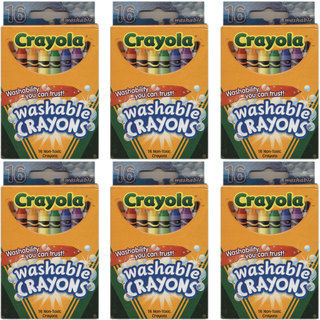 Crayola Washable 16-count Crayons (Pack of 6)