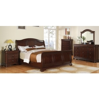 Picket House Conley 5-piece Cherry Finish Bedroom Set with Sleigh Bed