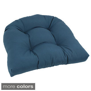Blazing Needles Solid 19-inch U-shaped Tufted Chair Cushion