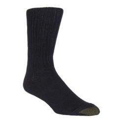 Men's Gold Toe Cotton Fluffies 633S (12 Pairs) Black