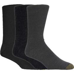 Men's Gold Toe Fluffies (12 Pairs) Multi Pack (Grey/Charcoal/Black)