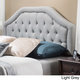 Angelica Adjustable Full/ Queen Tufted Fabric Headboard by Christopher Knight Home