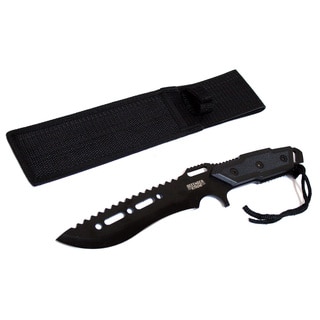 12-inch Black Combat Ready Hunting Knife