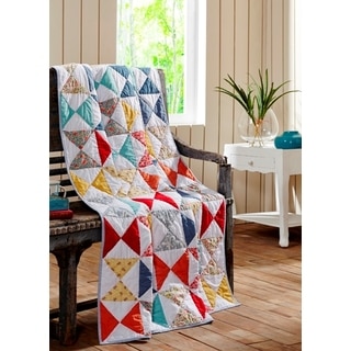 Flying Geese Cotton Quilted Throw Blanket