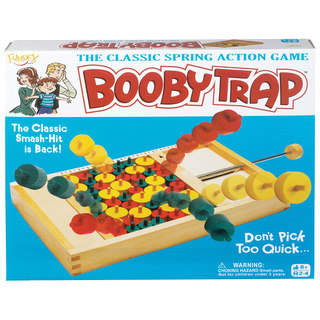 Classic Wood Booby Trap Spring Action Board Game