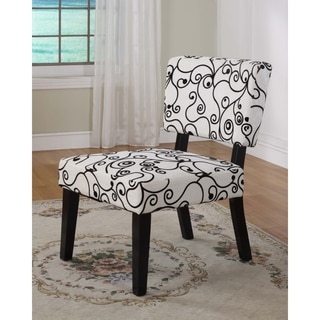 Linon Kathleen Black & White Print Accent Chair