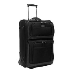 Traveler's Choice Black Conventional II 26-inch Rugged Wheeled Upright Suitcase