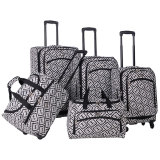 American Flyer Brick Wall Collection 5-Piece Spinner Luggage Set