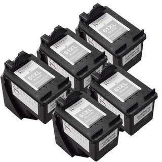 Sophia Global Remanufactured Black Ink Cartridge Replacement for HP 61XL (Pack of 5)