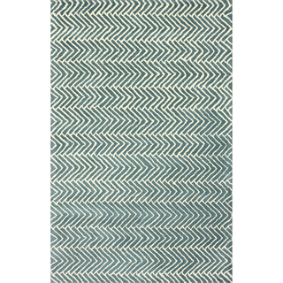 nuLOOM Handmade Chevron Light Blue Wool Rug (3' x 5')