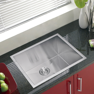 Water Creation 23-inch X 20-inch Zero Radius Single Bowl Stainless Steel Hand Made Undermount Kitchen Sink