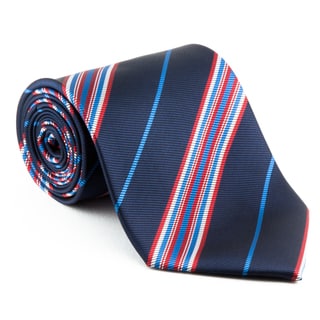 'Boston' Blue and Red Striped Tie