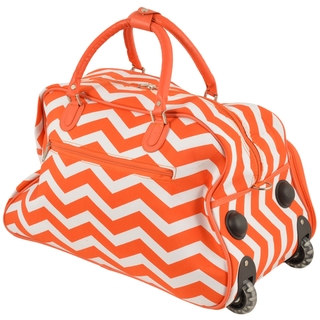 World Traveler ZigZag 22-inch Carry-on Rolling Duffle Bag