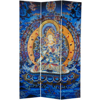 6-foot Tall Radiant Tara Tibetan Double-sided Canvas Room Divider