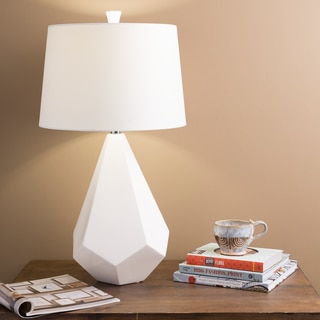 Marvelous Multi-faced White Ceramic Lamp