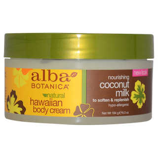 Alba Botanica Hawaiian Coconut Milk 6.5-ounce Nourishing Body Cream