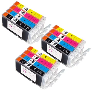 Sophia Global Compatible Ink Cartridge Replacement for Canon CLI-251XL (3 Small Black, 3 Cyan, 3 Magenta, 3 Yellow)
