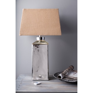 1-light Mercury Glass/ Burlap Table Lamp