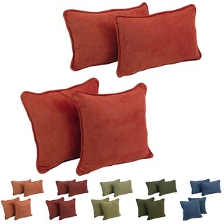 Blazing Needles Microsuede Throw Pillows (Set of 4)