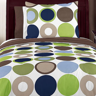Sweet Jojo Designs Boys 'Dots' 3-piece Full/Queen Comforter Set