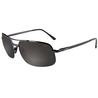 Xezo Men's 'Air Commando' Grey Metallic Titanium Polarized Sunglasses