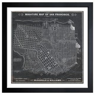 Oliver Gal 'San Francisco Map 1879' Framed Print Art