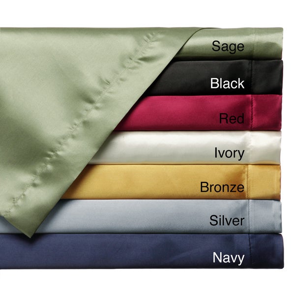 Convert-A-Fit Satin Sheet Set - Fitted and Flat Sheet are Attached