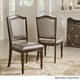 LaSalle Espresso Nail Head Accent Transitional Dining Chairs by TRIBECCA HOME (Set of 2)