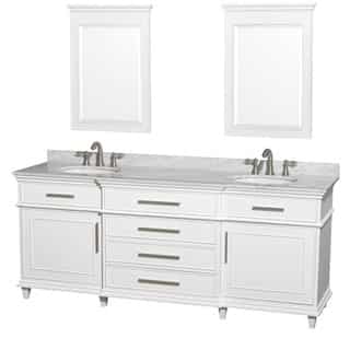 Link to Wyndham Collection Berkeley White 80-inch Double Bathroom Vanity Similar Items in Bathroom Vanities