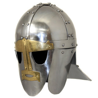 Hand-crafted 6th Century Sutton Hoo Anglo-Saxon Steel Replica Helmet