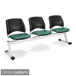 OFM Star Series 3-unit Beam Seating with Vinyl Seats